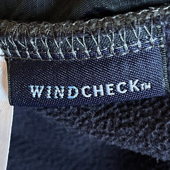 Lands' End Grey Microfleece Women's Windcheck Jacket with Navy Mock Neck 16 - Picture 8 of 10